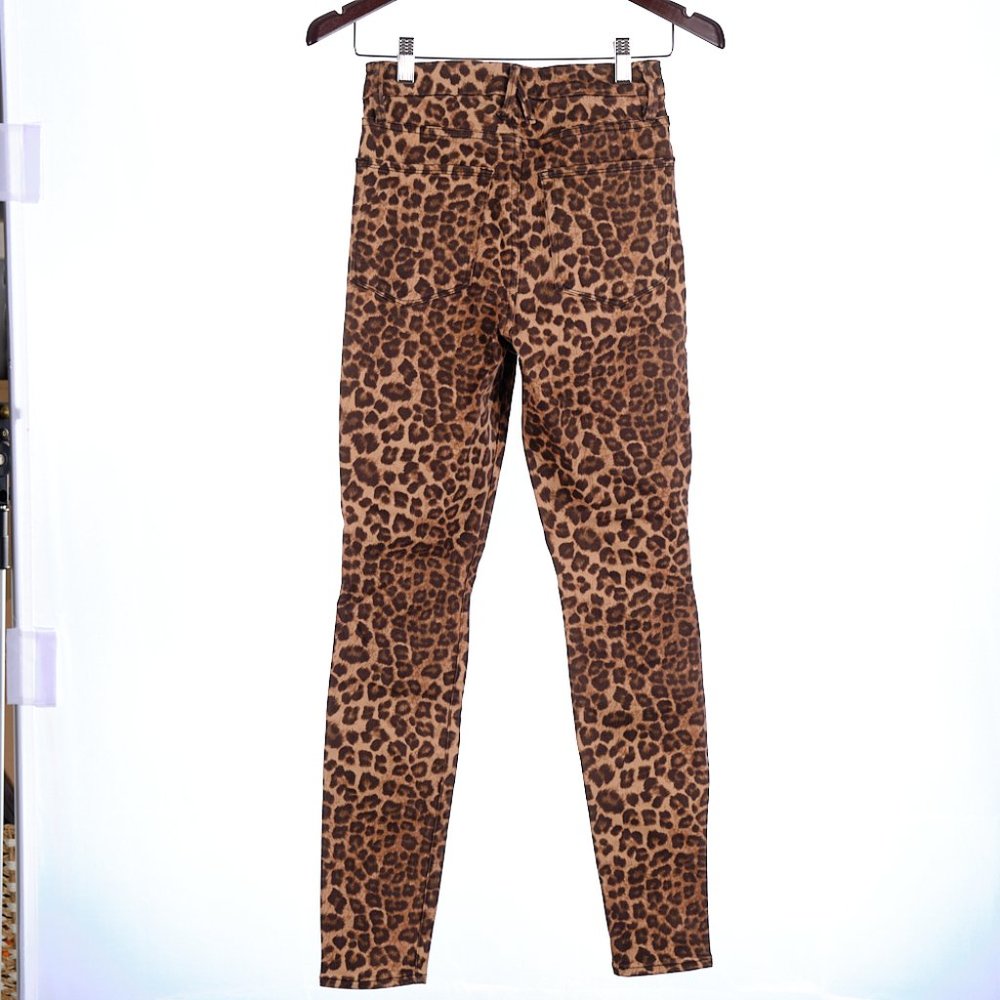 Good American Good Waist Cheetah Skinny Jeans Size 26 - Picture 4 of 6
